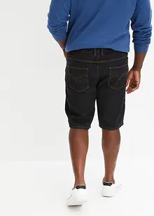 Jeansbermudas med töjbar midja i sidan, Classic Fit, bonprix