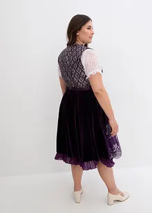 Dirndl med jacquard och broderi (2 delar), bonprix