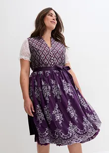 Dirndl med jacquard och broderi (2 delar), bonprix