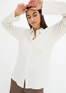 Blus i strukturerad crepe, bonprix