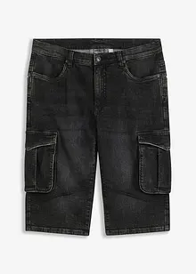 Stretchiga långa jeansbermudas, Regular Fit, bonprix