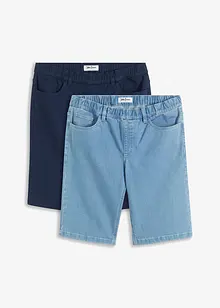 Stretchiga dra på-bermudas, regular fit (2-pack), bonprix