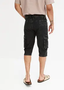 Stretchiga långa jeansbermudas, Regular Fit, bonprix