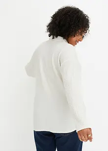 Blus i strukturerad crepe, bonprix