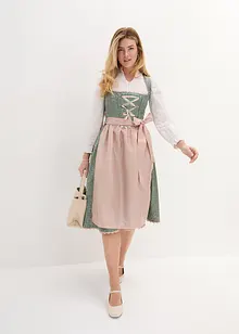 Mellanlång dirndl med förkläde (2 delar), bonprix