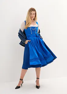 Dirndl med broderat satinförkläde (2 delar), bonprix