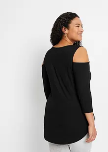 Cold shoulder-topp i följsam viskos, bonprix