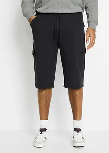 Långa trikåbermudas med cargofickor, ren bomull, Regular Fit, bonprix