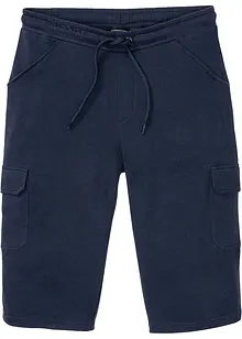 Långa trikåbermudas med cargofickor, ren bomull, Regular Fit, bonprix