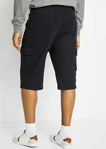 Långa trikåbermudas med cargofickor, ren bomull, Regular Fit, bonprix