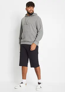Långa trikåbermudas med cargofickor, ren bomull, Regular Fit, bonprix