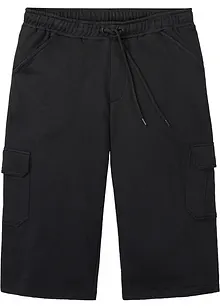 Långa trikåbermudas med cargofickor, ren bomull, Regular Fit, bonprix