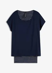Lång topp i 2 i 1-stil, bonprix