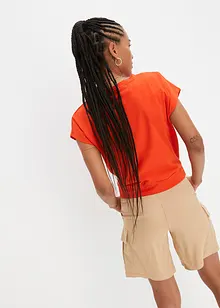 Kort T-shirt i ekologisk bomull, bonprix