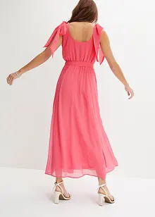 Chiffongklänning med knytband, bonprix