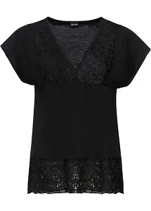 Topp med spetsringning, bonprix