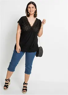 Topp med spetsringning, bonprix