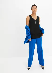 Linne med dragkedja och hållbar viskos, bonprix