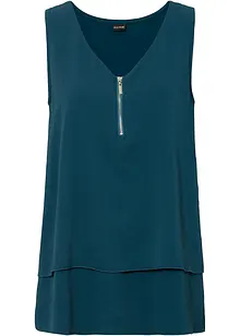 Linne med dragkedja och hållbar viskos, bonprix