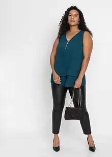 Linne med dragkedja och hållbar viskos, bonprix