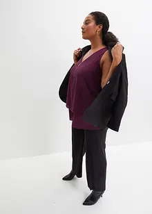 Linne med dragkedja och hållbar viskos, bonprix