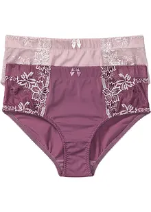 Formande trosa med broderi (2-pack), bonprix