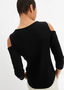 Cold shoulder-topp i följsam viskos, bonprix