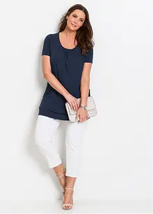 Lång topp med viskos, bonprix