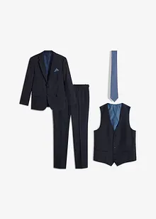 Kostym med väst och slips (4-delar) Slim Fit, bonprix