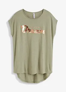 Lång topp med viskosandel, bonprix