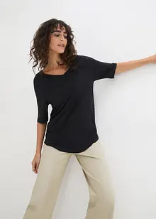 Lång topp i mjuk viskos (2-pack), bonprix