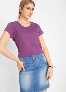 T-shirt med rund halsringning (5-pack), kortärmad, bonprix