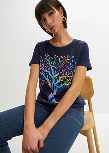 T-shirt med tryck i ekologisk bomull, bonprix