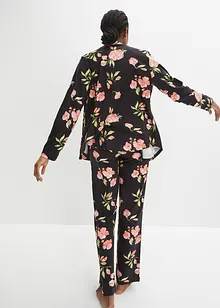 Pyjamas med knappslå och insticksfickor, bonprix