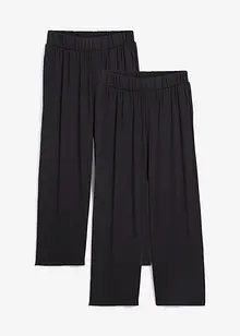 Vid 7/8-byxa med hög midja (2-pack), bonprix