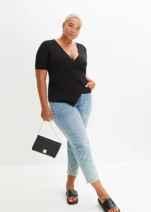 T-shirt med omlottlook i hållbar viskos, bonprix