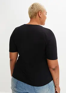 T-shirt med omlottlook i hållbar viskos, bonprix