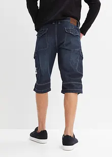 Långa jeansbermudas i cargomodell av tunt material, Relaxed Fit, bonprix