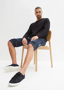 Långa jeansbermudas i cargomodell av tunt material, Relaxed Fit, bonprix