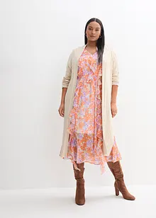 Lång cardigan med sidenandel, bonprix