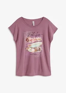 T-shirt med fjädertryck, bonprix