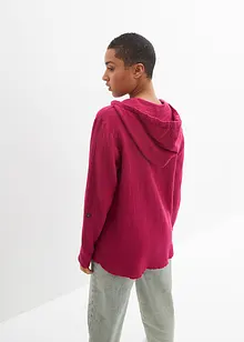 Muslinblus med luva i ren bomull, bonprix