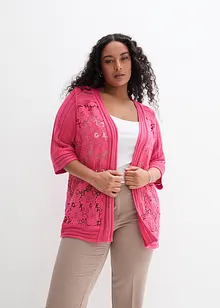 Cardigan med spets, bonprix