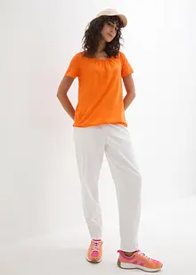 Topp av ren bomull, kortärmad, bonprix