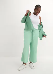 Ankellånga culotter med linneandel, bonprix