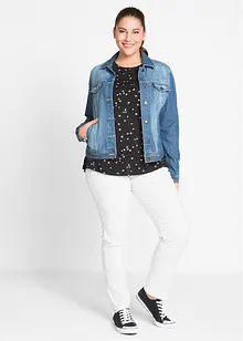 Stretchig bengalinbyxa, raka ben, bonprix