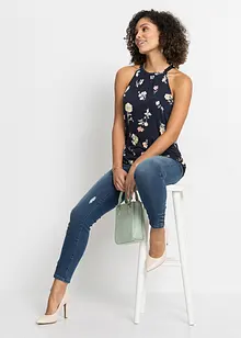 Mönstrat linne av hållbar viskos, bonprix