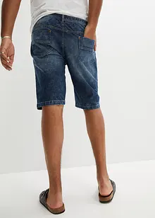 Dra på-bermudas i tunn denim, Slim Fit, bonprix