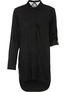 Blus i mix av bomull och viskos, bonprix