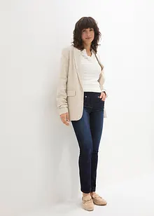 Straight Jeans Mid Waist, Super Stretch med bekväm midja, bonprix